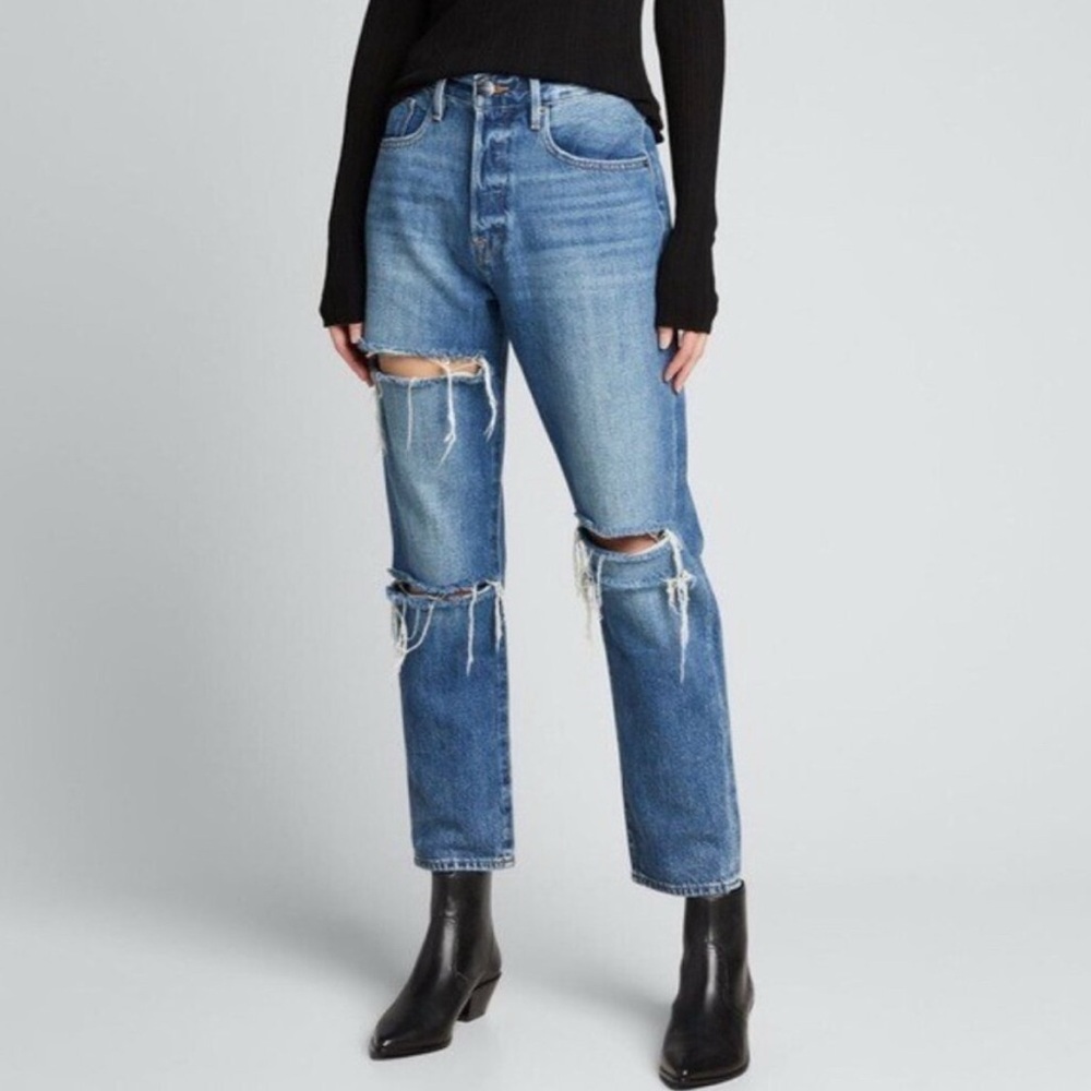 Frame Le Original Whitmore Slash Straight Jeans.‎